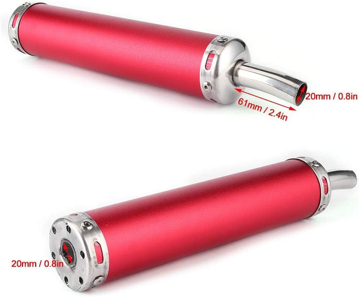 Auspuff Schalldämpfer, 20 mm (0,8 Zoll) Schalldämpfer-Schalldämpfer Modifizierte Teile für 2-Takt-Mo