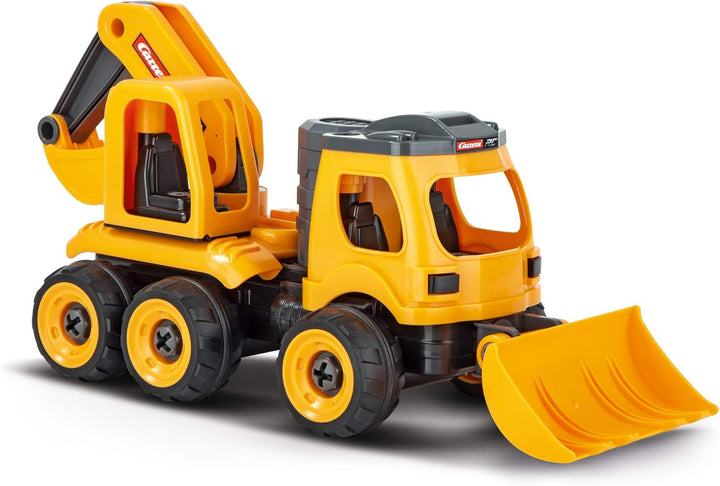 Carrera RC First Bagger - Backhoe Loader mit Controller I Ferngesteuertes Auto ab 3 Jahren für drinn