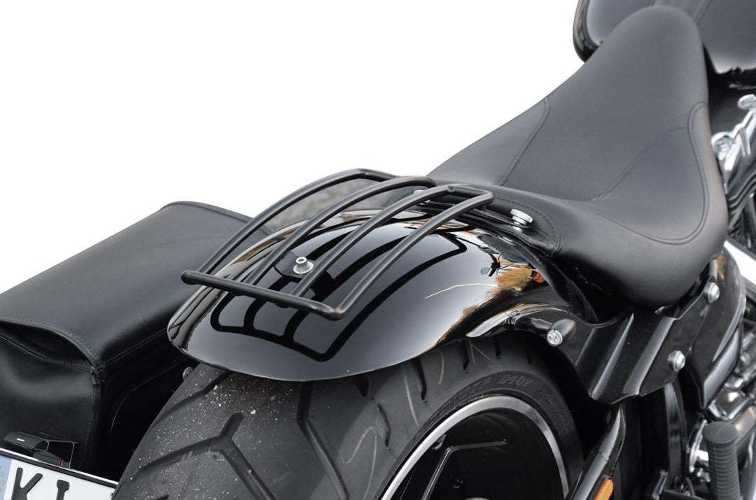 Gepäckträger für Softail Solositz für Cruiser passend für Harley Davidson Buffalo Bag.