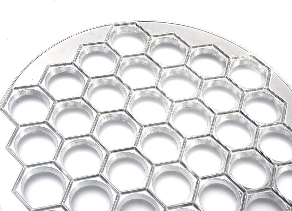 Teigtaschenformer, Aluminiumlegierung, Silber, 37 Löcher, Spülmaschinenfest, Manuell