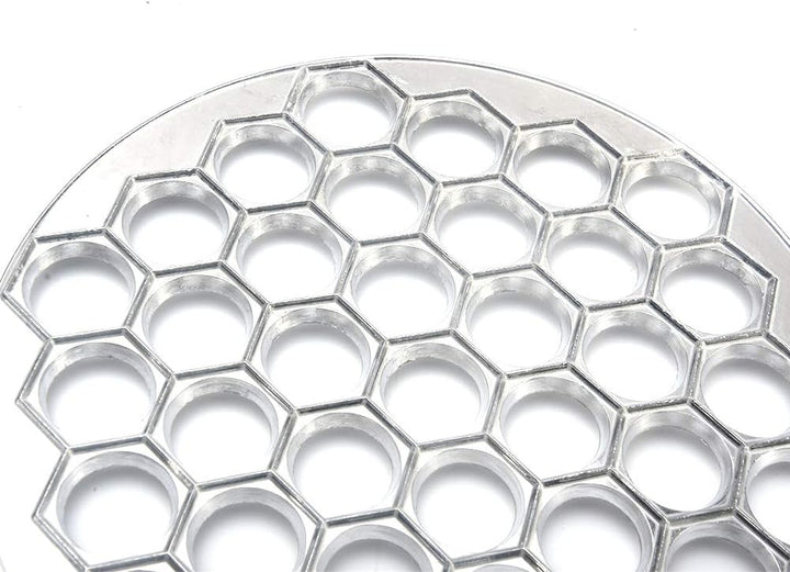 Teigtaschenformer, Aluminiumlegierung, Silber, 37 Löcher, Spülmaschinenfest, Manuell