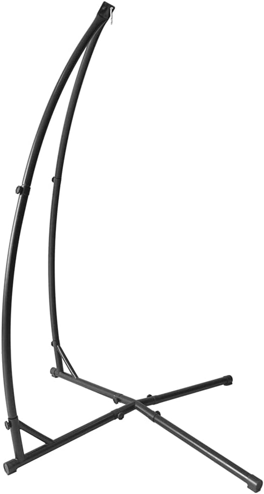XUANYU Hängesesselgestell aus Stahl Hängestuhlgestell Höhe 214 cm Hängesessel Ständer Schwarz Univer
