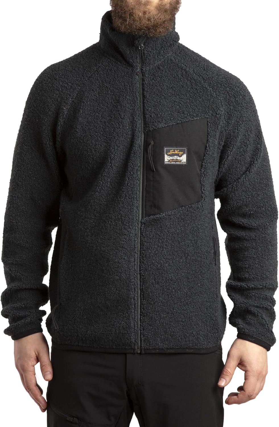 Lundhags Flok Wool Pile Men Schwarz S, Schwarz S