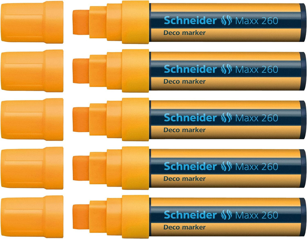 Schneider Maxx 260 Kreidestift (5 + 15 mm Strichstärke, feucht abwischbar, wasserbasiert, geruchsneu