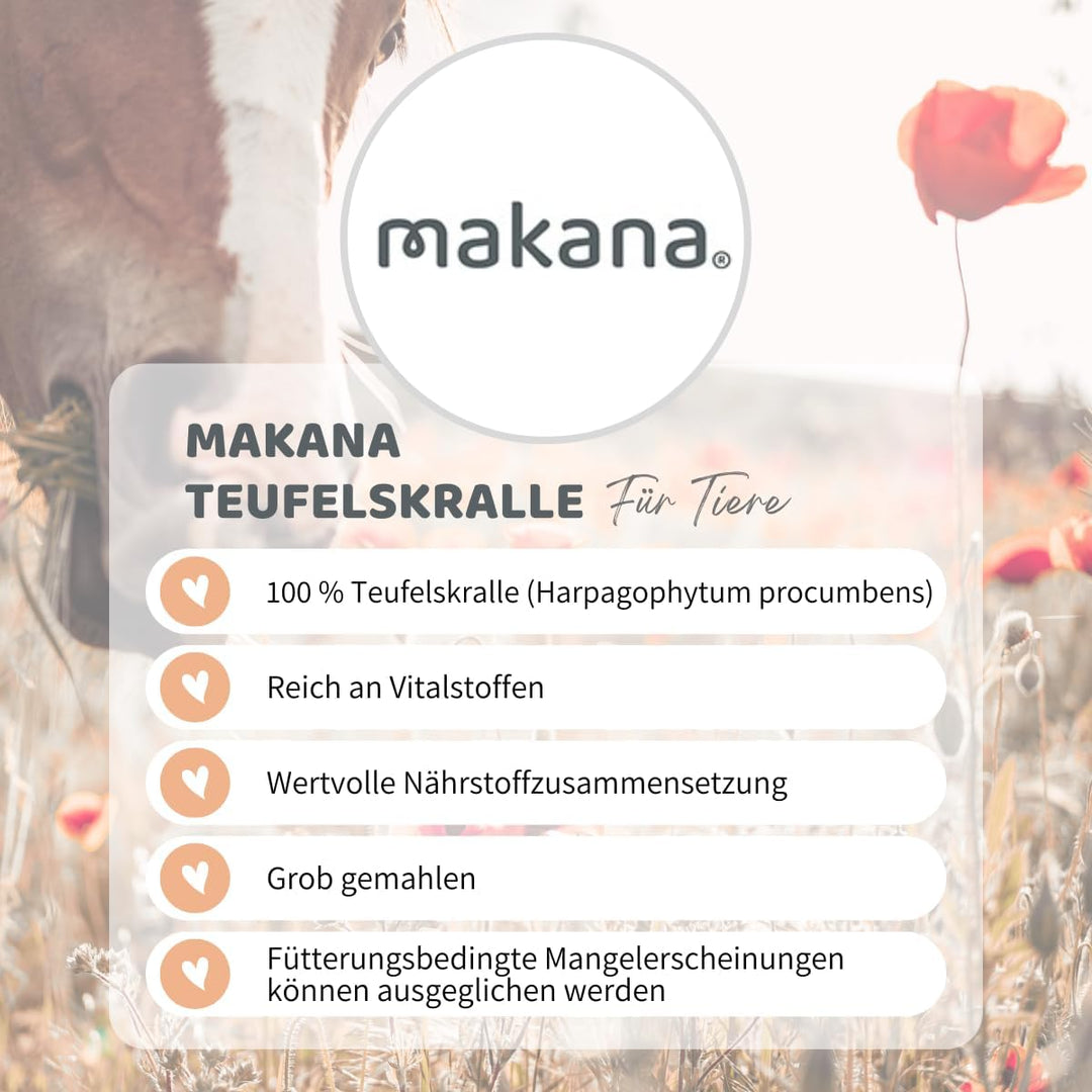 Makana Teufelskralle für Tiere, gemahlen, 5 x 1 kg Beutel