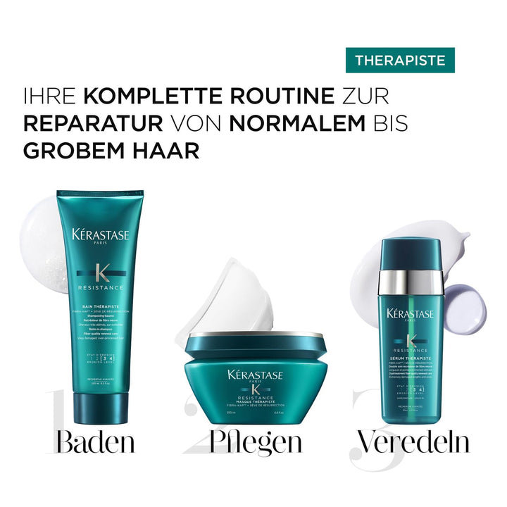 Kérastase, Résistance, Pflegeroutine mit Shampoo, Haarmaske und Haarserum, Für sehr geschädigtes und