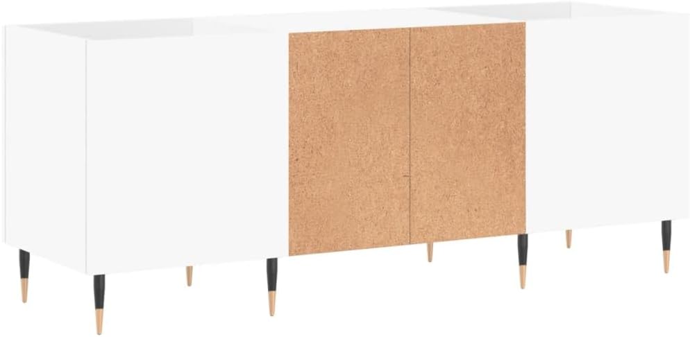 Disc-Möbel weiss 121 x 38 x 48 cm aus Sperrholz für Wohnzimmer, TV-Schrank, CD-Möbel, CD-Rackregal,