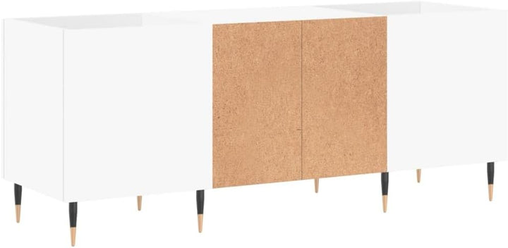 Disc-Möbel weiss 121 x 38 x 48 cm aus Sperrholz für Wohnzimmer, TV-Schrank, CD-Möbel, CD-Rackregal,