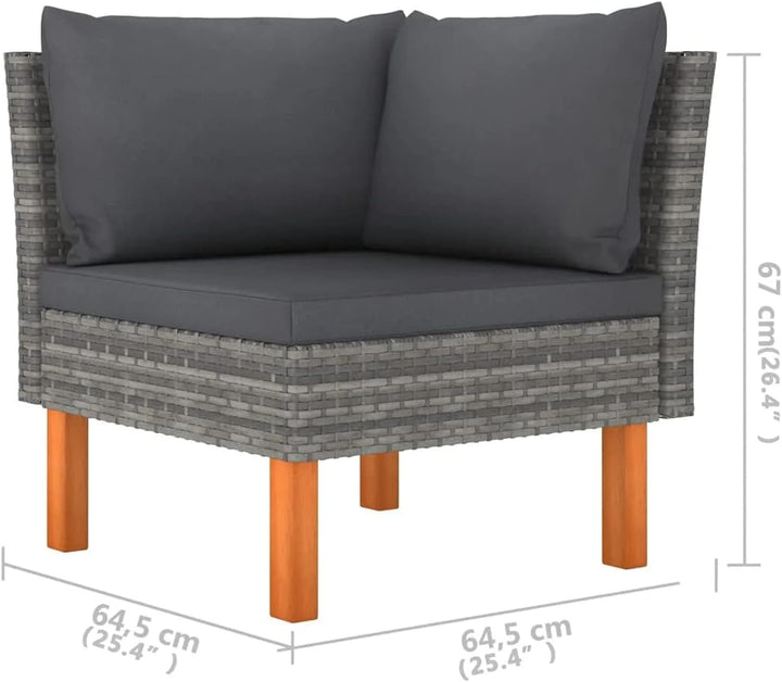 Festnight Lounge Gartenmöbel Set Loungemöbel Sofa Rattan Outdoor Gartenlounge Terrasse Gartensofa Te