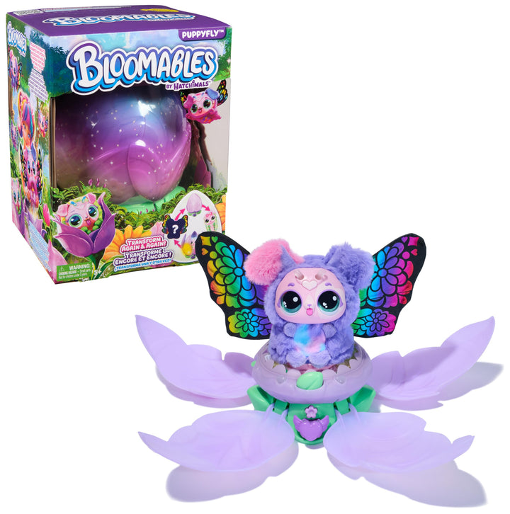 Hatchimals Bloomables Puppyfly, Interaktives Spielzeug mit Überraschung, doppelter Verwandlung und ü