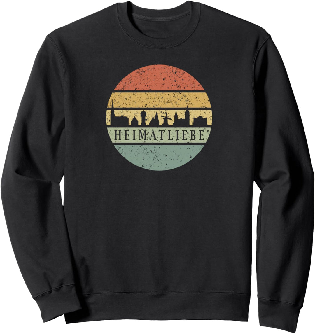 KEVELAER HEIMATLIEBE SKYLINE VINTAGE RETRO SONNE Sweatshirt
