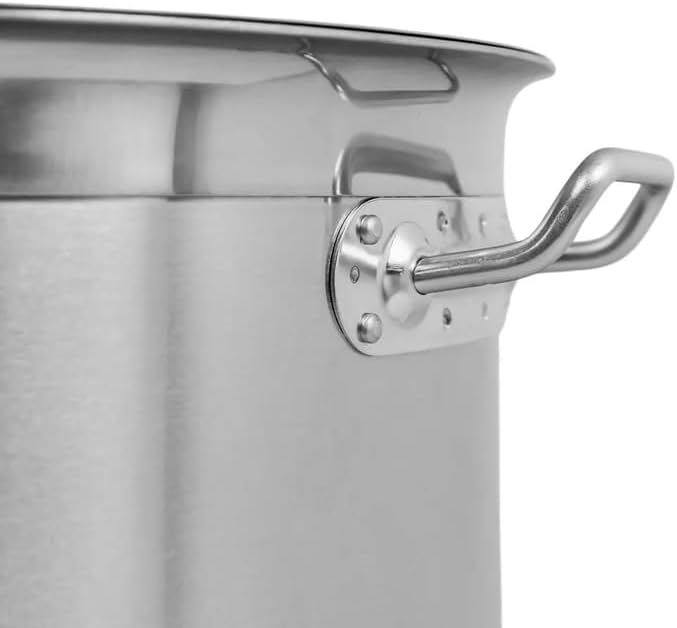 Mega-M Kochtopf GROSSE Induktion aus Edelstahl AISI 443 mit DECKEL PRO Küche Keramik, Elektro, Gas,