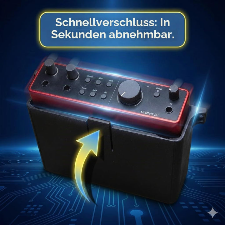 Tischhalterung für Focusrite Scarlett Solo 3rd Gen Audio-Interface, Desk Mount, Under Desk Mount, Sc