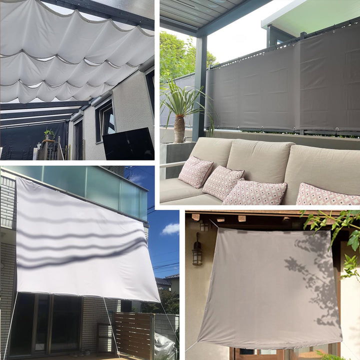 Sonnensegel wasserdicht 2x5M,Sonnenschutz- und Wetterschutz-Markise, UV-Schutz Schattiernetz mit Öse