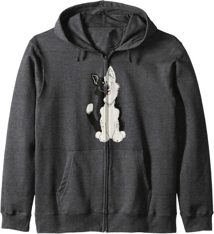 Happy Border Collie I Hundefreund Geschenk Hundemotiv Kapuzenjacke
