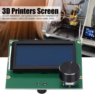 Cuifati 3D-Druckerbildschirm Smart Parts LCD-Display Motherboard Blue Screen-Modul für CR‑10/CR‑10S/