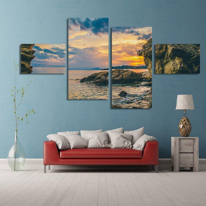 Feeby. Wandbilder - 4 Teile - Gedrucktes Bild, Foto, Kunstdrucke, Deko Panel, 4-Teilig Typ Z, 100x50