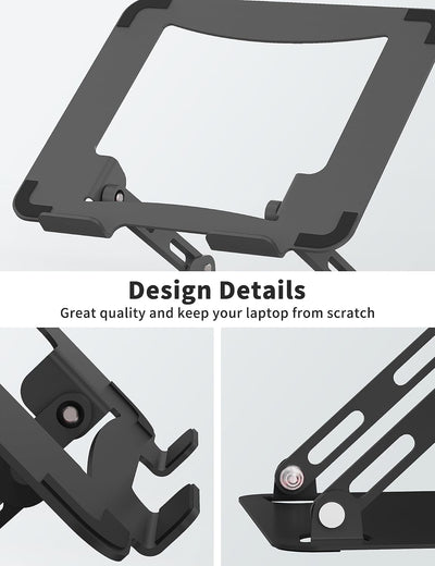 SOUNDANCE Einstellbarer Laptop Ständer, Tragbarer Laptop Riser, Ergonomischer Design Computer Halter