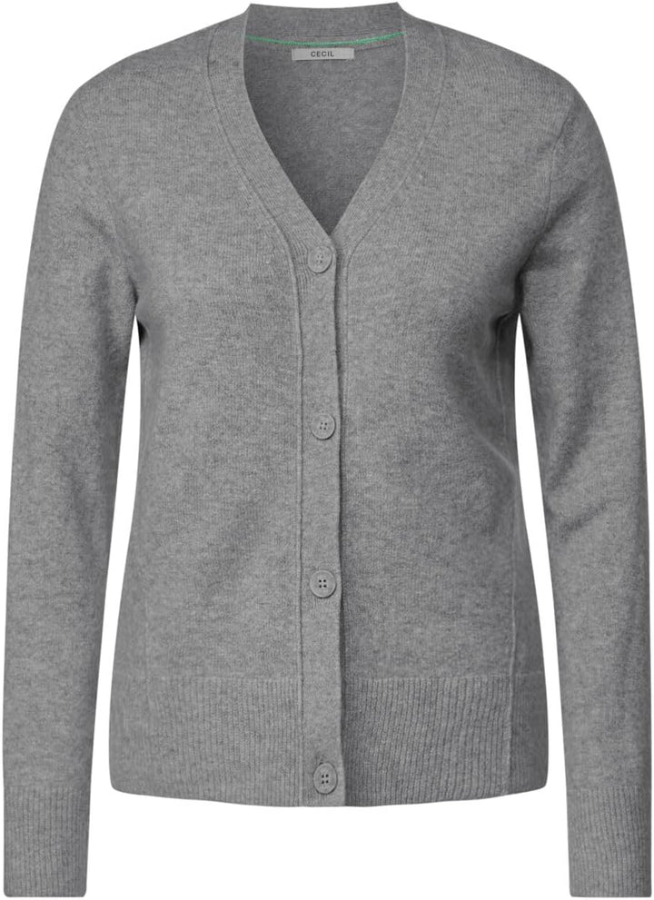 Cecil Damen Strickjacke L Mineral Grey Melange, L Mineral Grey Melange