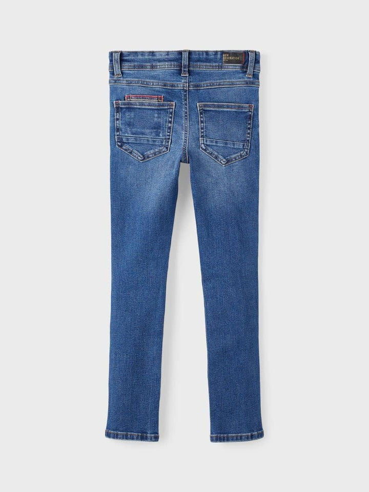 NAME IT Mädchen Hose 128 Medium Blue Denim, 128 Medium Blue Denim