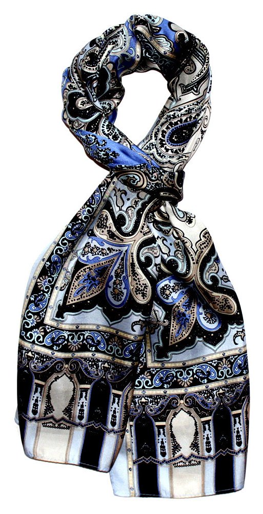 Lorenzo Cana Herren Seidenschal aufwändig bedruckt Paisley Muster Schal 100% Seide 50 x 165 cm harmo