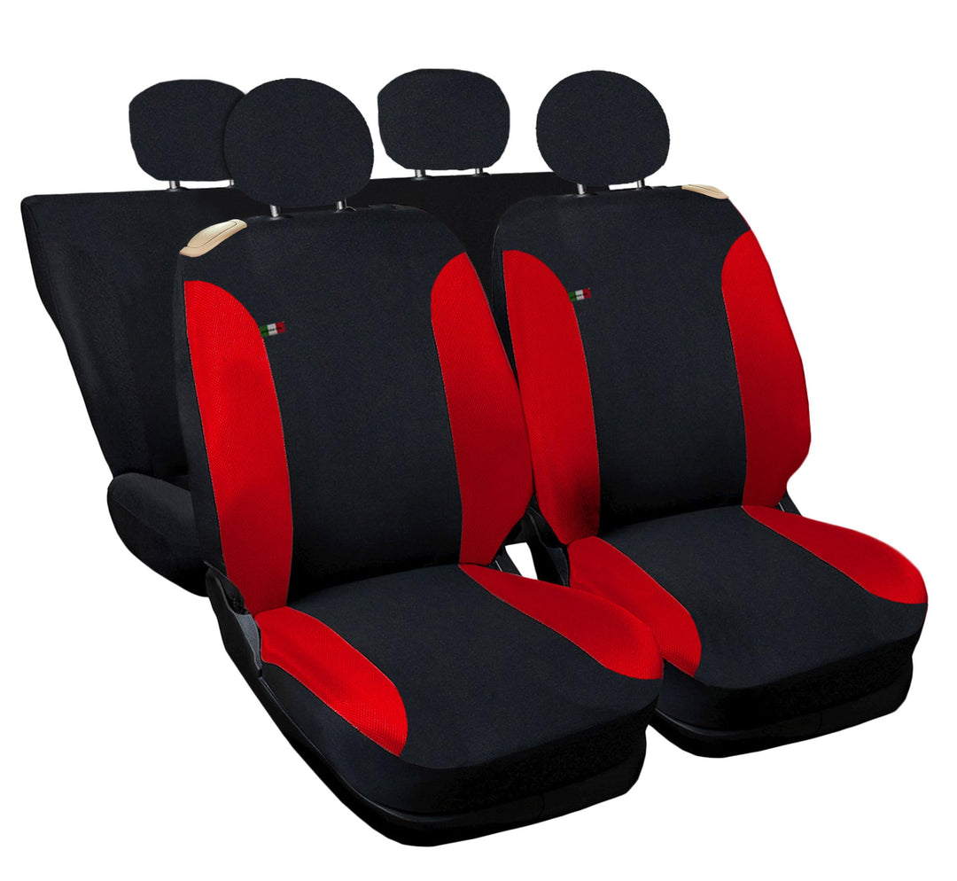 Auto Accessori Lupex Autositzbezüge kompatibel mit Cinquecento 500, hergestellt in Italien, Polyeste