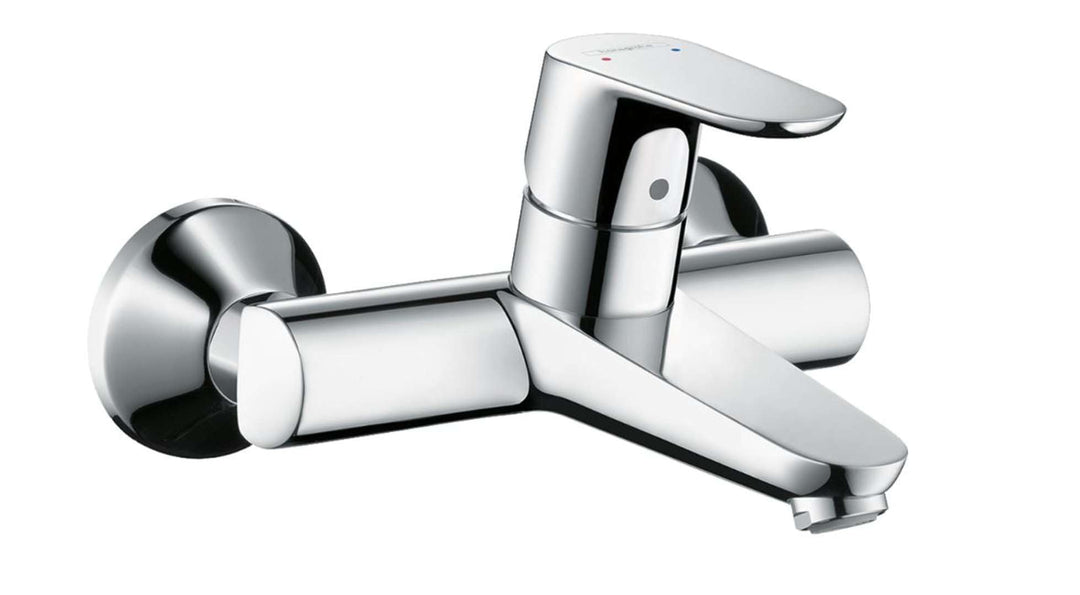 hansgrohe Wasserhahn Focus Aufputz, Einhebel-Waschtischarmatur, Wandmontage, Chrom