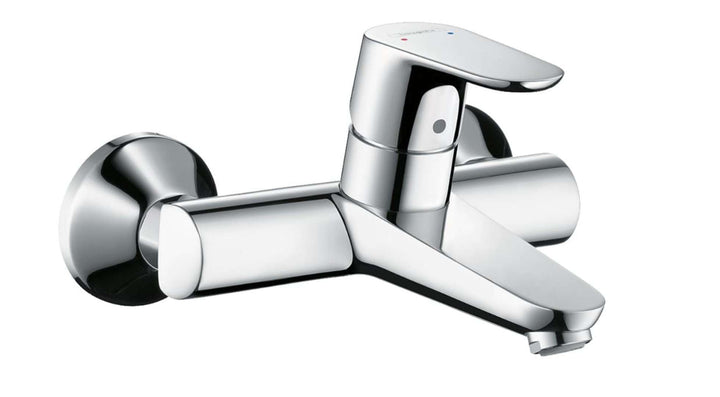 hansgrohe Wasserhahn Focus Aufputz, Einhebel-Waschtischarmatur, Wandmontage, Chrom