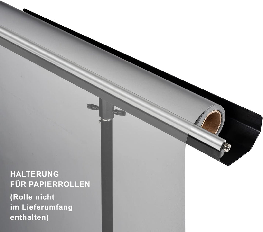 Walimex pro Hintergrund-Halterung für Lampenstative - Flexible Verwendung mit Kartonhintergründen bi
