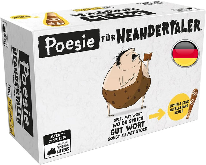 Exploding Kittens, Poesie für Neandertaler, Partyspiel, Kartenspiel, 2+ Spieler, Ab 7+ Jahren, 15 Mi