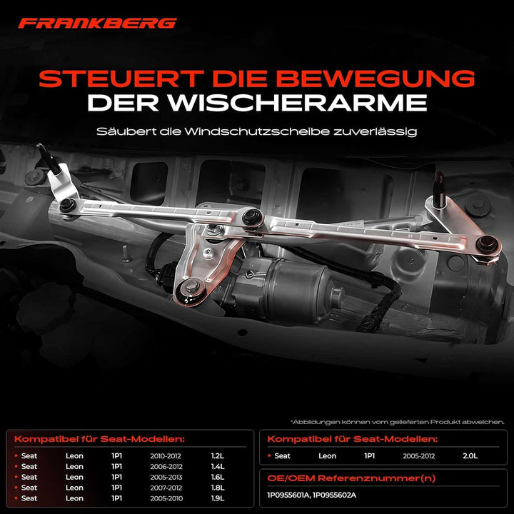 Frankberg 2x Scheibenwischer Wischergestänge Scheibenwischergestänge ohne Motor Vorne Links Rechts K
