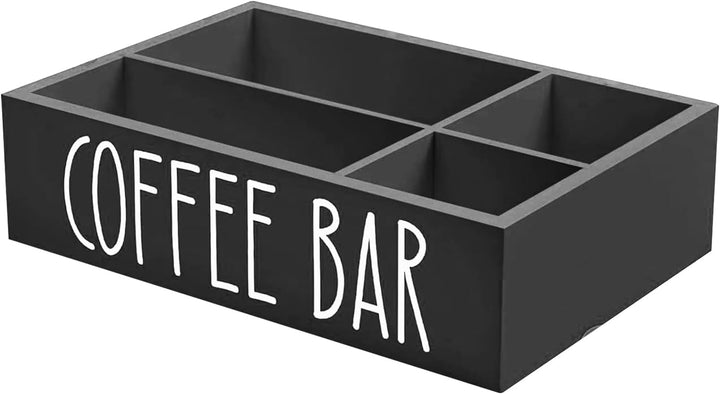 Gewürz-Aufbewahrungsbox mit herausnehmbaren Regalen, Kaffeestations-Organizer für Tee, Tassen und Zu
