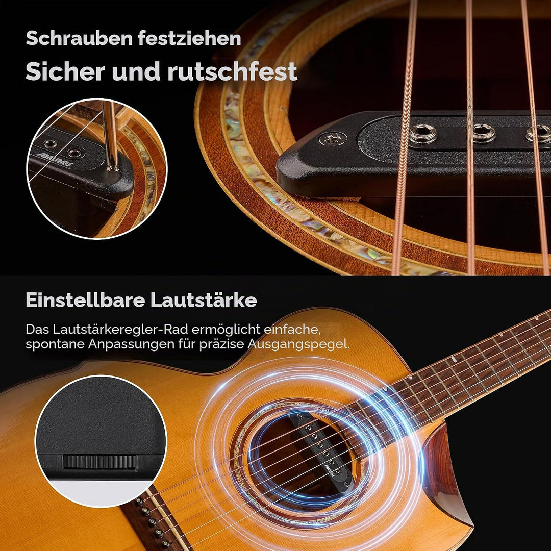 Amumu SP60 Tonabnehmer für Akustikgitarre, magnetisch, passiv Humbucker, Humbucker