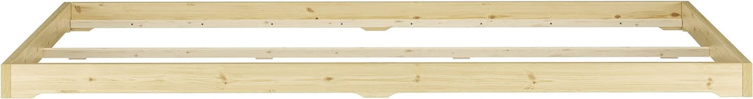 Erst-Holz Futonbett bodenbett extra niedriges Studentenbett 140x200 Fichte Tanne geölt V-60.47-14, A