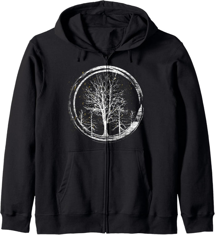 Vintage Baum Natur Kapuzenjacke