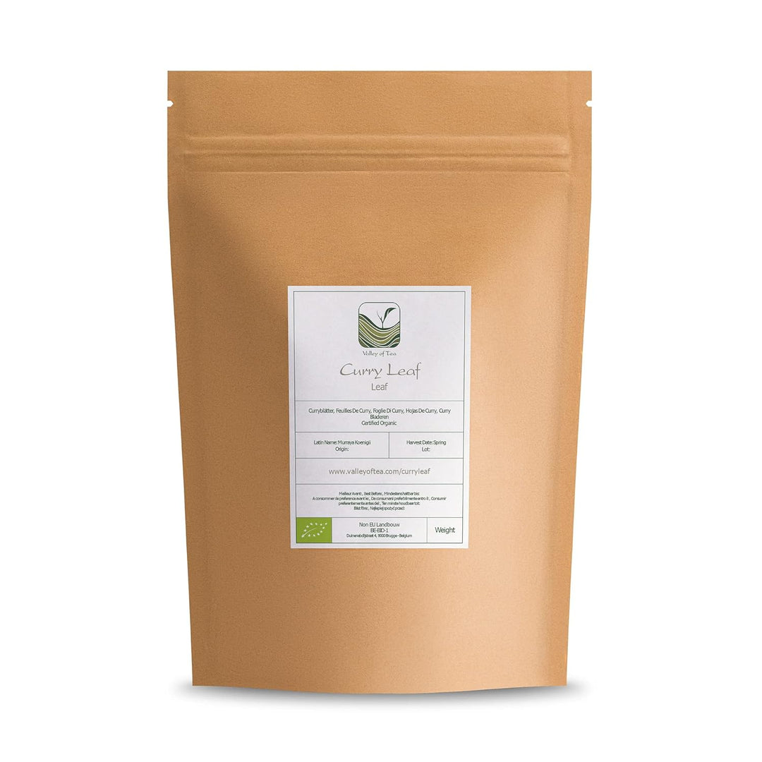 Valley of Tea Curryblätter, getrocknetes Bio-Gewürz – frische Curryblätter zum Kochen – aus Indien,