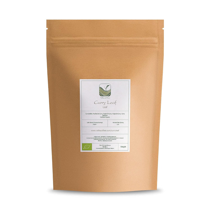 Valley of Tea Curryblätter, getrocknetes Bio-Gewürz – frische Curryblätter zum Kochen – aus Indien,