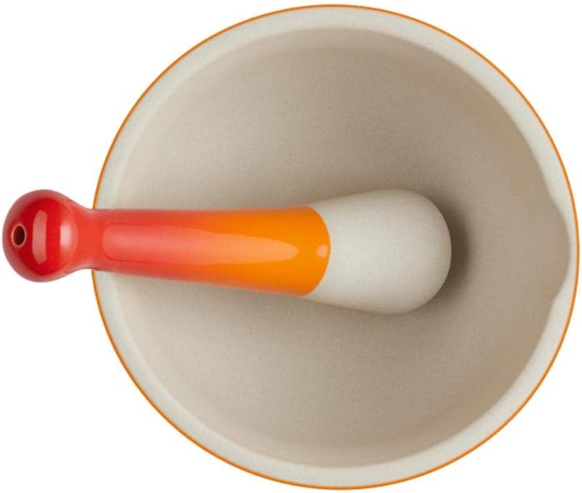 Le Creuset Mörser aus Steinzeug, 360 g, 300 ml, Ofenrot, 81209300900003, Ofenrot