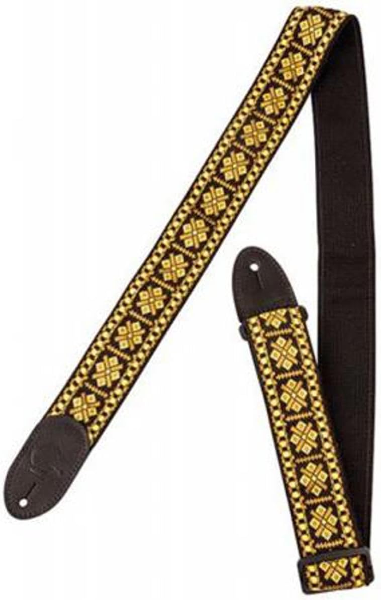 Gretsch 922-0060-103 Guitar Strap, Diamond, Black End