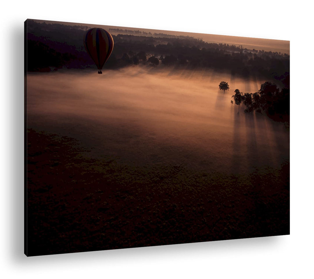 deyoli friedliche Landschaft in Afrika im Format: 80x60 als Leinwandbild, Motiv fertig gerahmt auf E