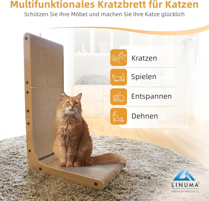 Kratzbrett 68cm hoch Kratzbretter Katze Katzenkratzbretter Kratzmöbel Kratzpappe für Katzen gross XX