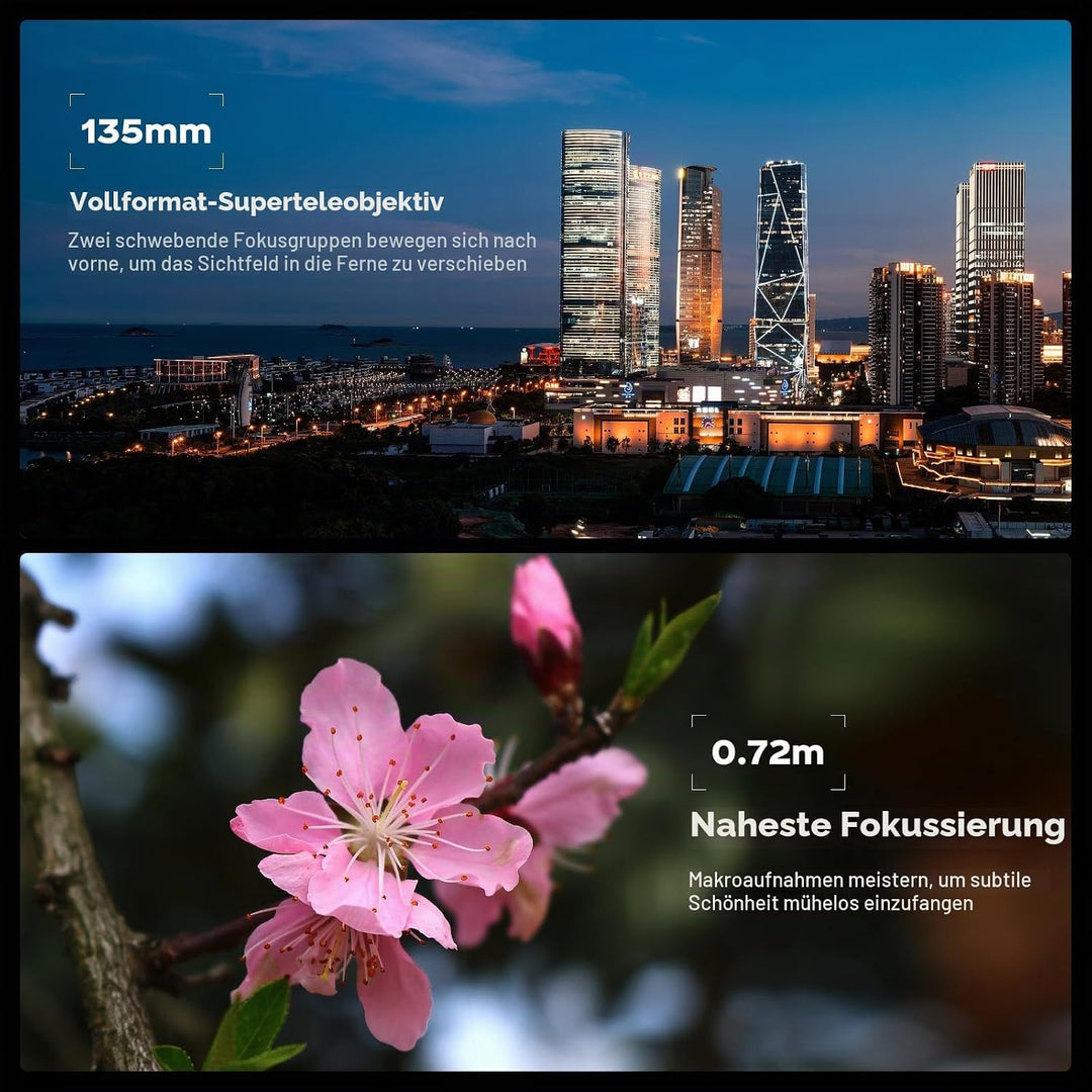 VILTROX 135mm F1.8 LAB Full Frame Autofokus FE Objektive für Sony E Mount Dual Floating Focus HyperV