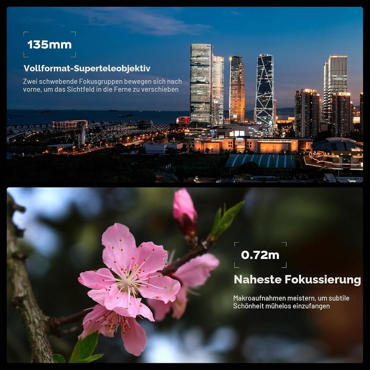 VILTROX 135mm F1.8 LAB Full Frame Autofokus FE Objektive für Sony E Mount Dual Floating Focus HyperV