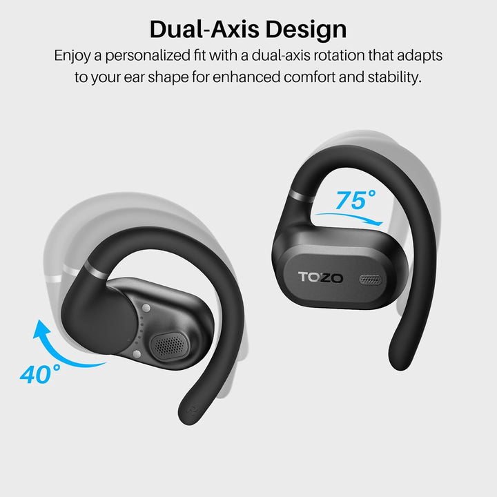 TOZO OpenWear Open Ear Kopfhörer mit bügel,komfortabel Kopfhörer Kabellos Bluetooth 5.3,Open Sport K