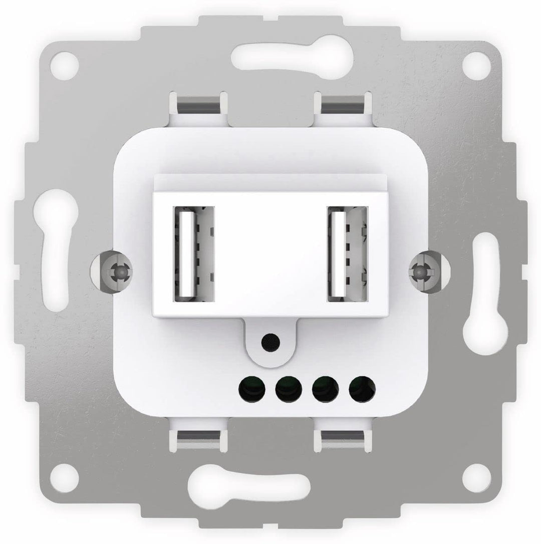 2USB chargeUp TAE USB AA Ladestation Glänzend Weiss / 12.0W / 2.4A