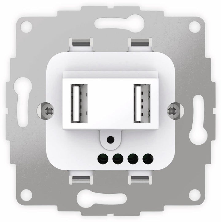 2USB chargeUp TAE USB AA Ladestation Glänzend Weiss / 12.0W / 2.4A
