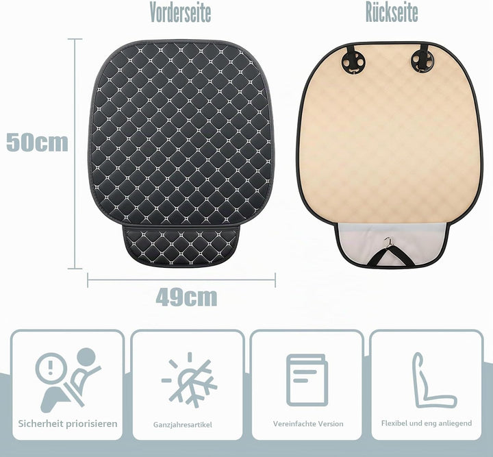 Sitzauflage Auto, 2 Stück Sitzkissen Auto Vordersitze, Stilvolle Car Seat Cover Vordersitze, wasserd