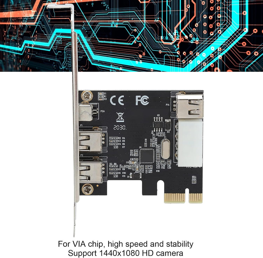 3 Port PCI-E Capture Card 1394 Schnittstellenkonvertierung HD Video Adapter Controller PCIE FireWire