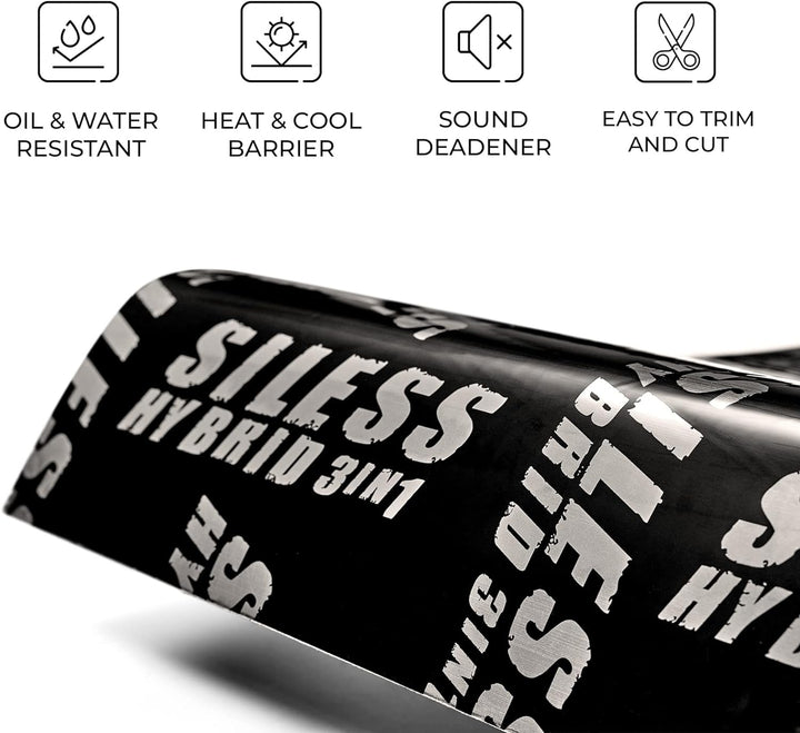 Siless Hybrid 3-in-1 200 mil 25 m² Auto Schalldämmung Matte – Butyl Automotive Schalldämmung – Schal