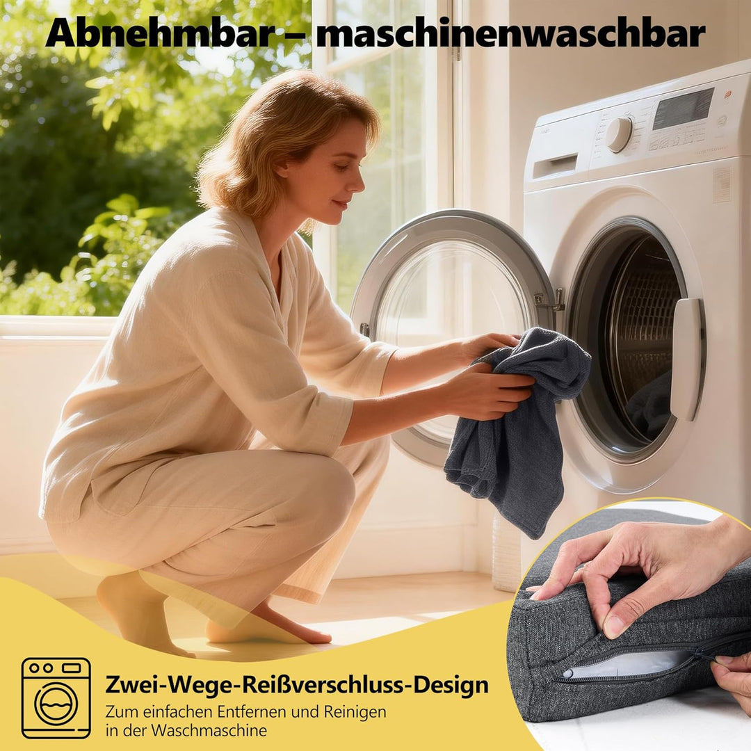 Mingone Sitzkissen 50x50x9 cm, abnehmbar und waschbar, mit Memory-Schaum – ideal für Liegestühle, So
